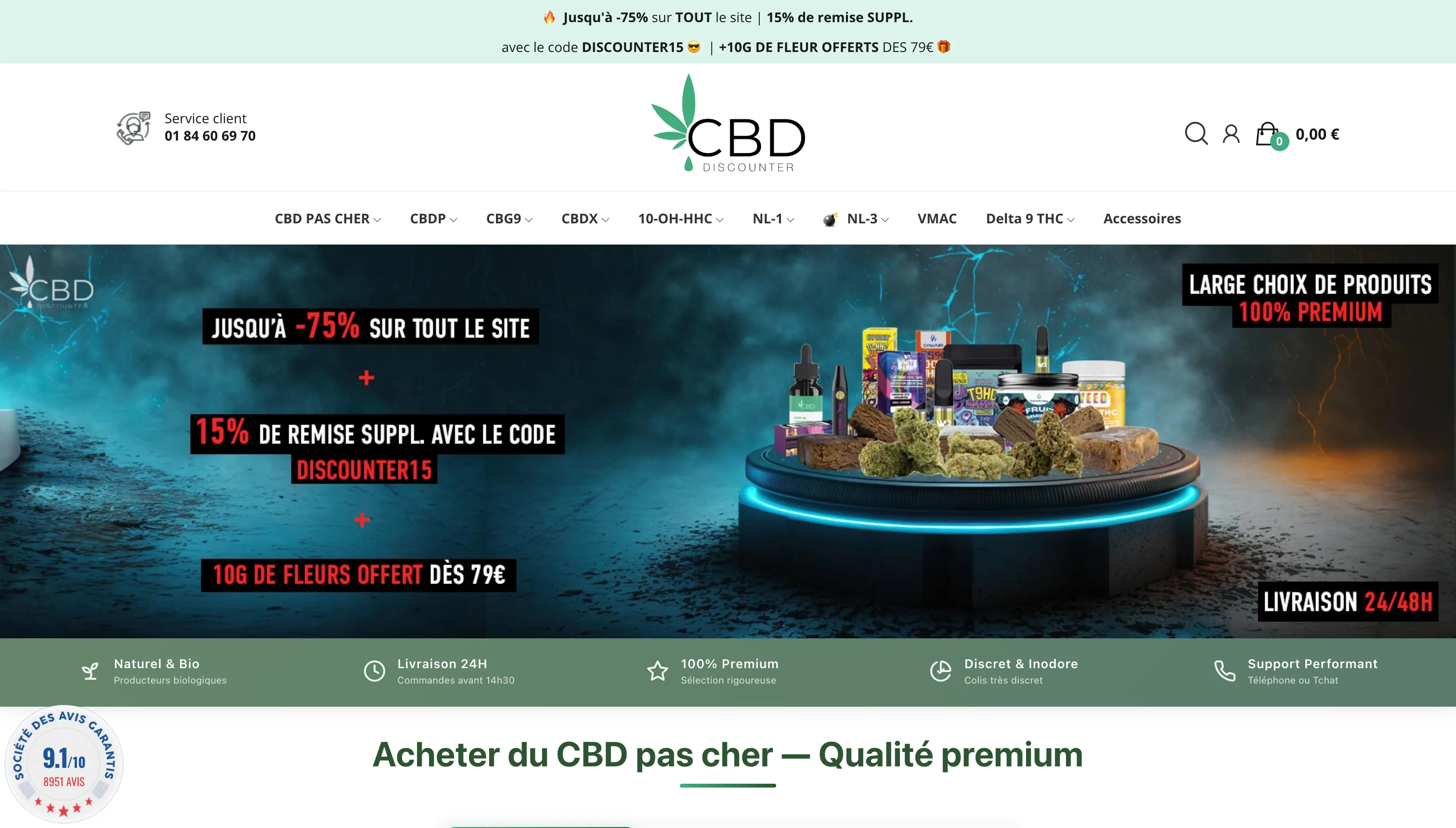 CBD Discounter - Projet PrestaShop