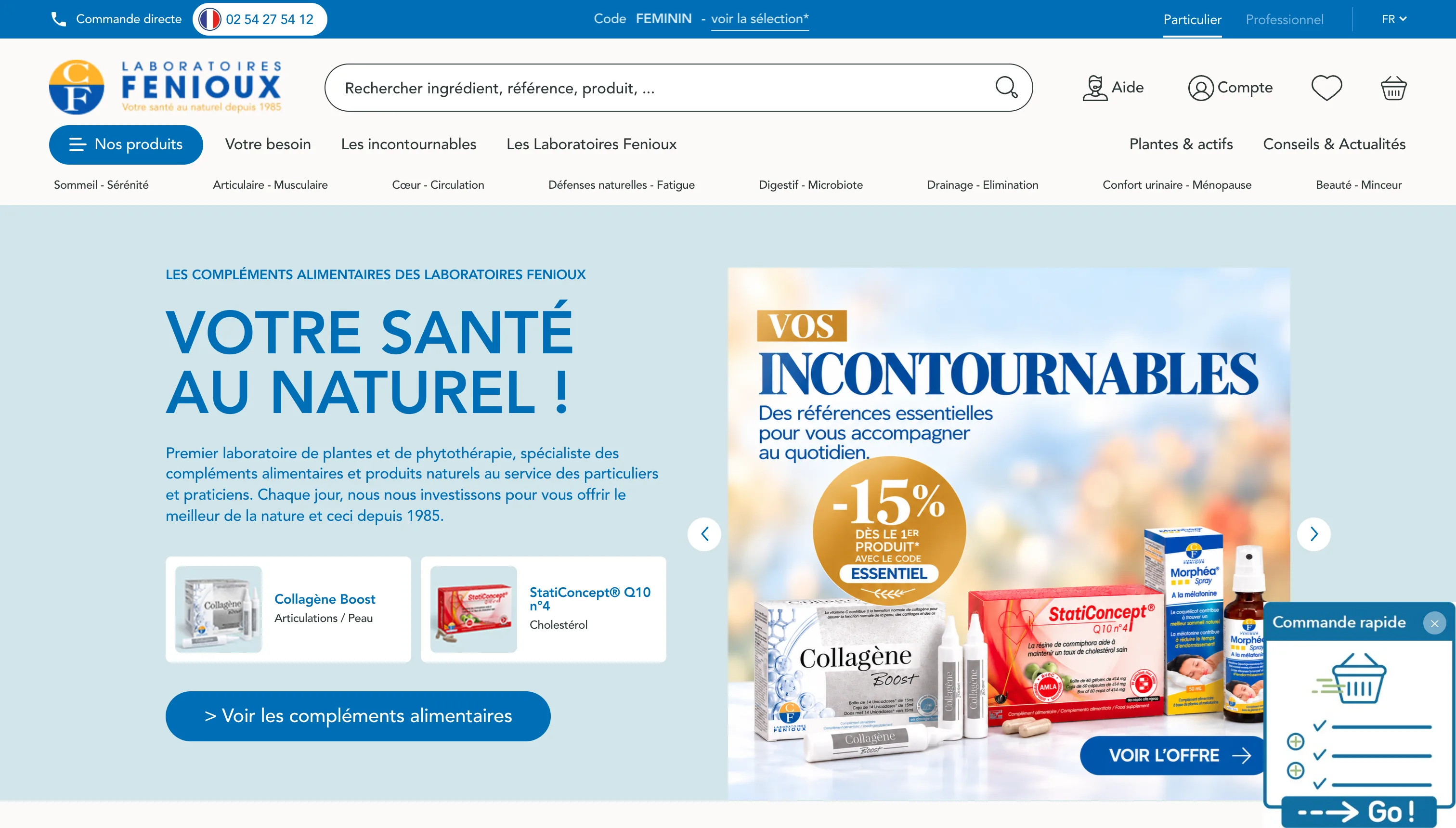 Laboratoires Fenioux - Projet PrestaShop
