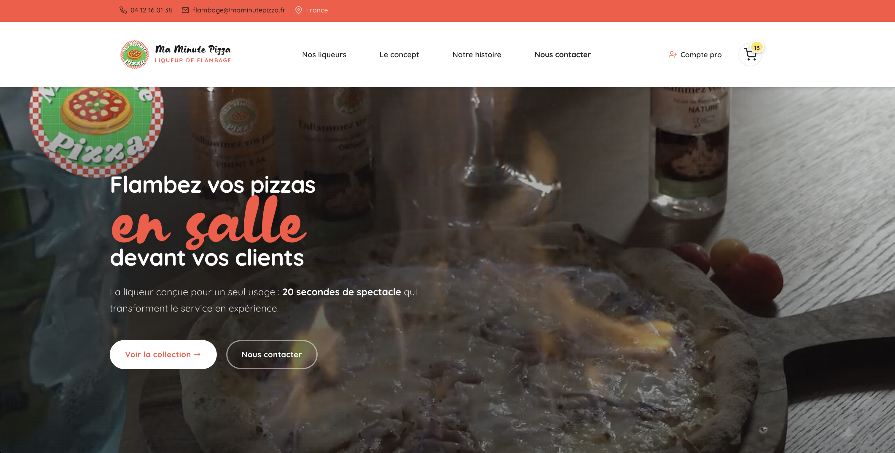 Ma Minute Pizza — Flambage - Projet PrestaShop